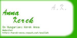 anna kerek business card